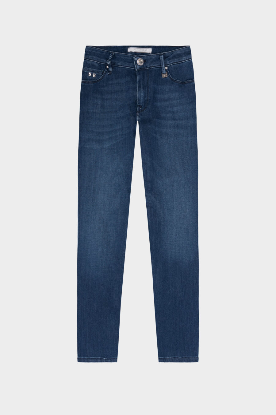 BIANCA CAPRI SKINNY JEANS IN MEDIUM BLUE STRETCH DENIM