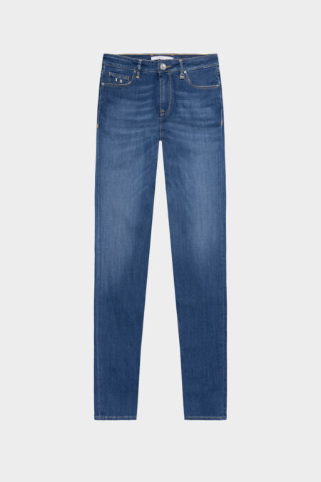 JEANS BIANCA SLIM SKINNY IN DENIM STRETCH BLU MEDIO
