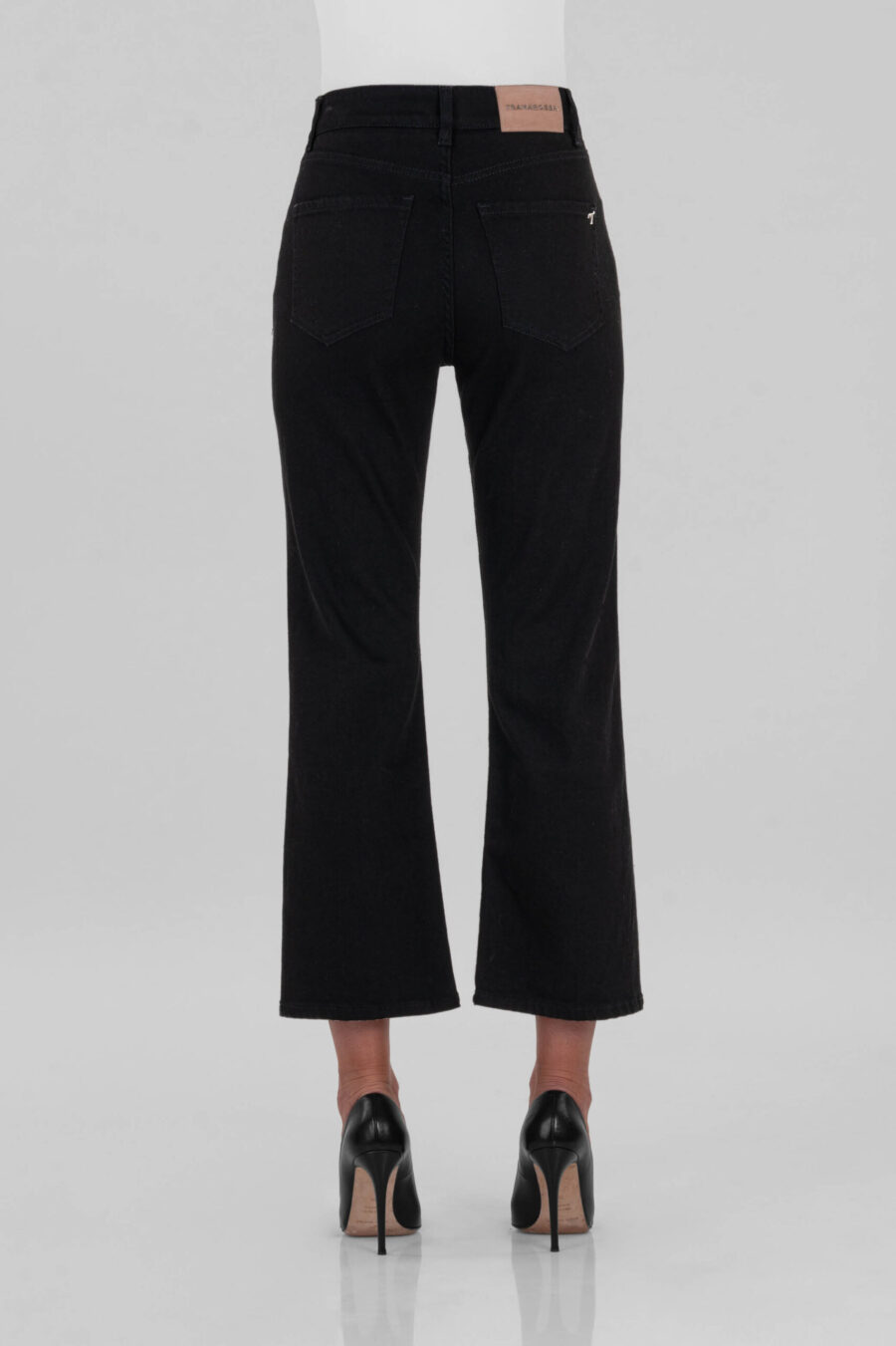 JEANS MONICA FLARE CUT FLARE IN DENIM NERO - immagine 6