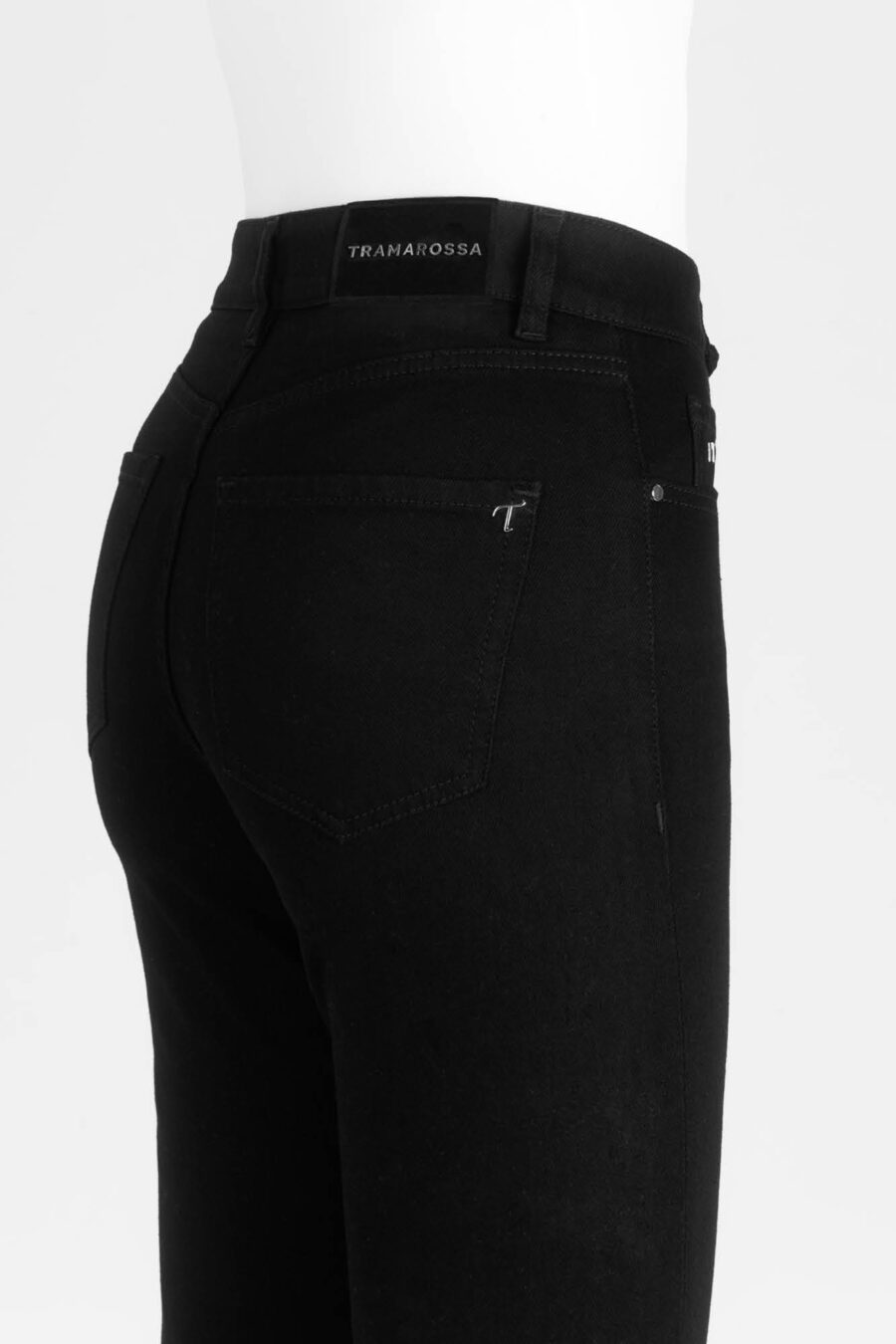 JEANS MONICA FLARE CUT FLARE IN DENIM NERO - immagine 8