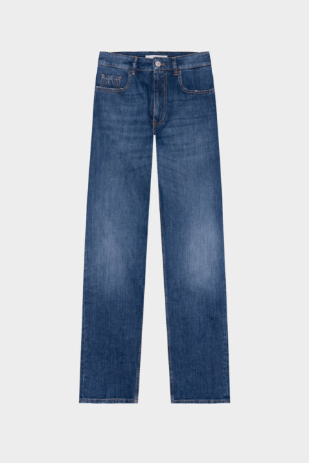 JEANS MONICA STRAIGHT IN DENIM BLU MEDIO