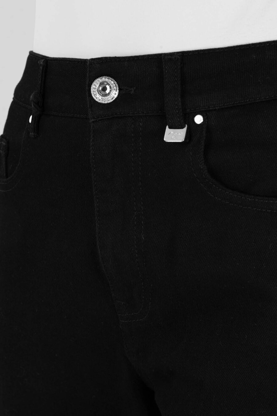 JEANS MONICA STRAIGHT IN DENIM NERO - immagine 9