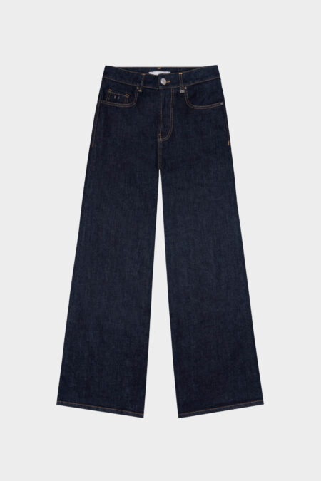 JEANS MONICA WIDE WIDE LEG IN DENIM BLU SCURO