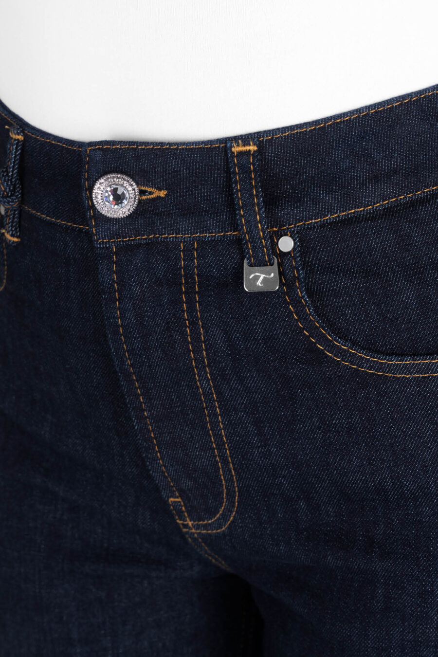 JEANS MONICA WIDE WIDE LEG IN DENIM BLU SCURO - immagine 9