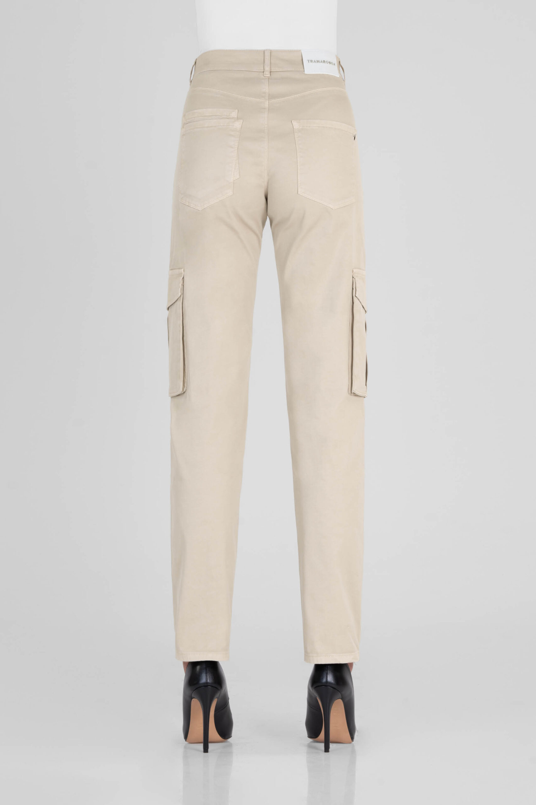PANTALONE LUCIA MUM IN GABARDINA DI COTONE BEIGE - immagine 6