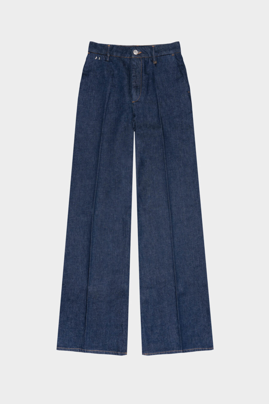 AMELIA WIDE LEG PANTS IN DARK BLUE DENIM