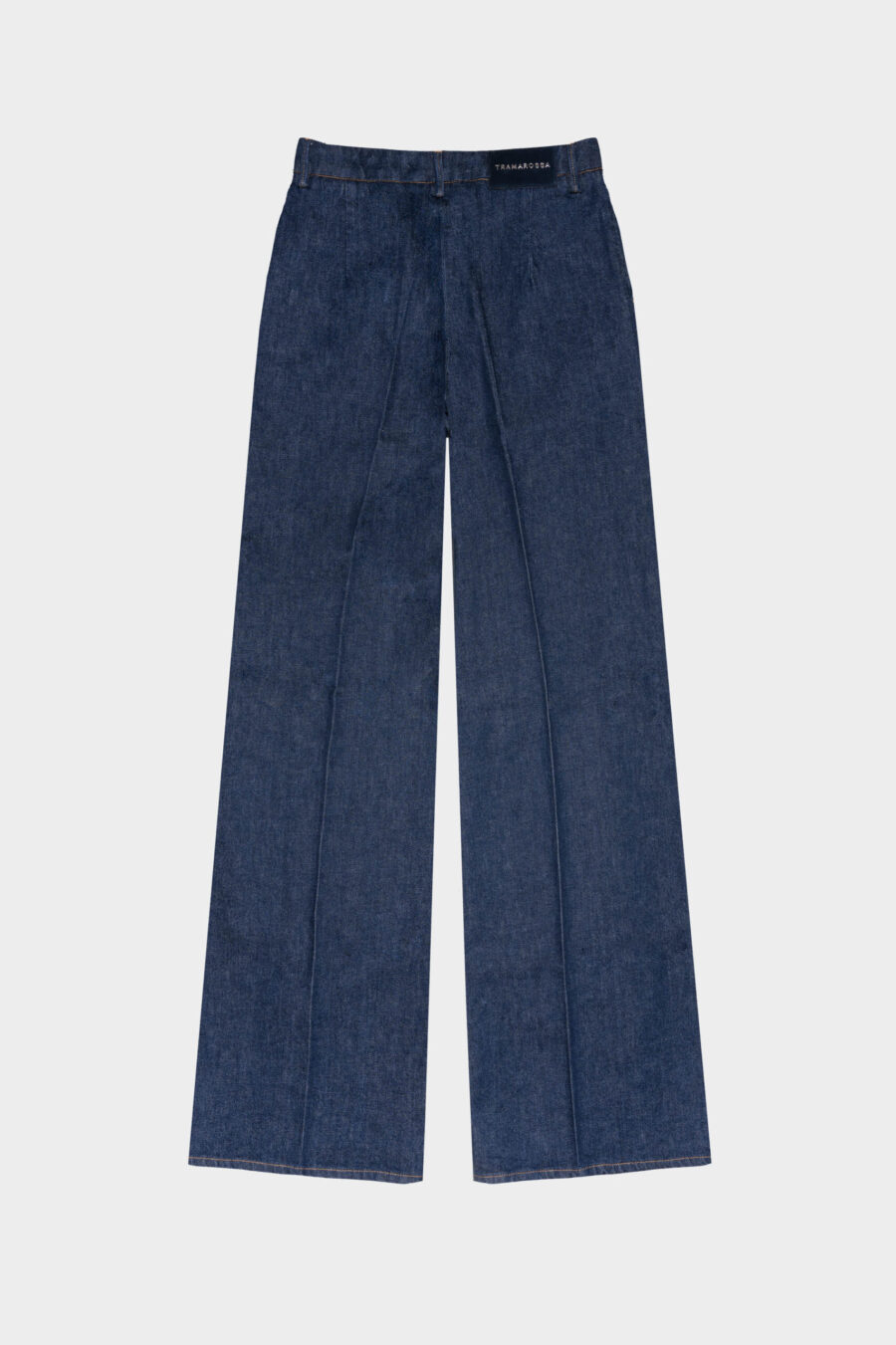 AMELIA WIDE LEG PANTS IN DARK BLUE DENIM - Image 5