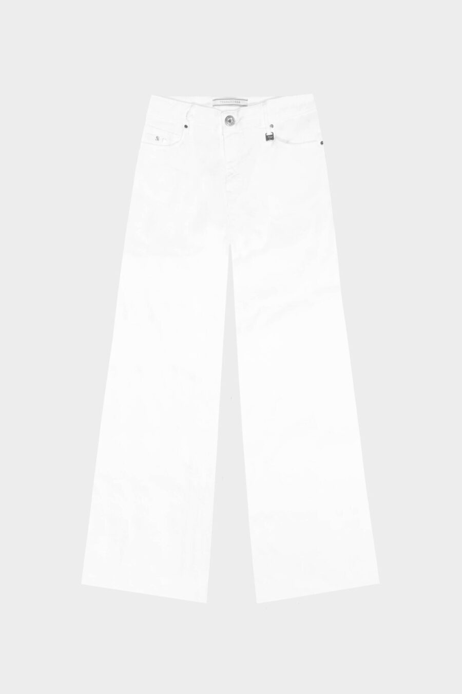 JEANS MONICA WIDE WIDE LEG IN BULL DI COTONE BIANCO