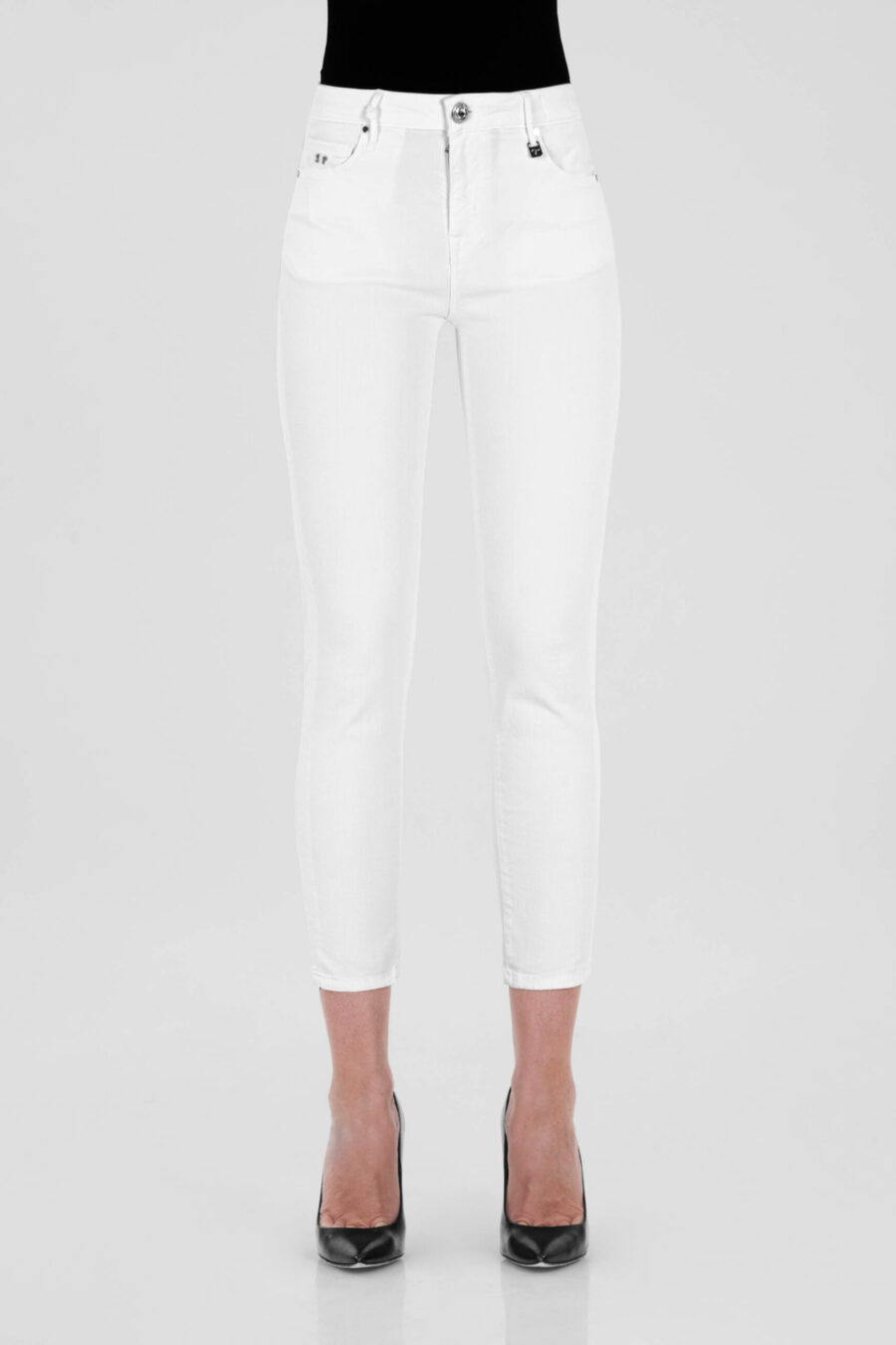 BIANCA CAPRI SKINNY STRETCH COTTON GABARDINE JEANS - Image 6