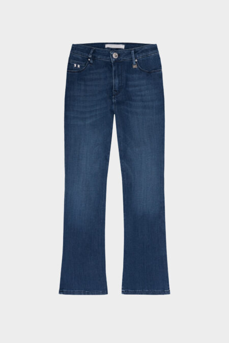JEANS BIANCA FLARE CUT FLARE IN DENIM STRETCH BLU MEDIO