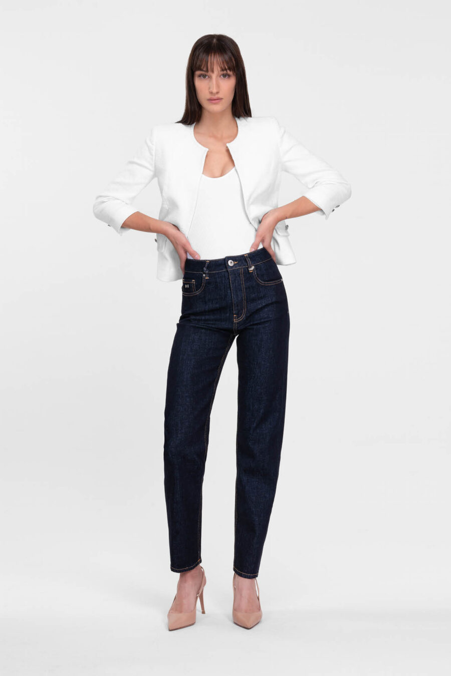 JEANS MONICA MUM IN DENIM BLU SCURO - immagine 2