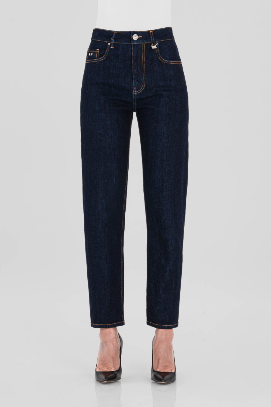 JEANS MONICA MUM IN DENIM BLU SCURO - immagine 5