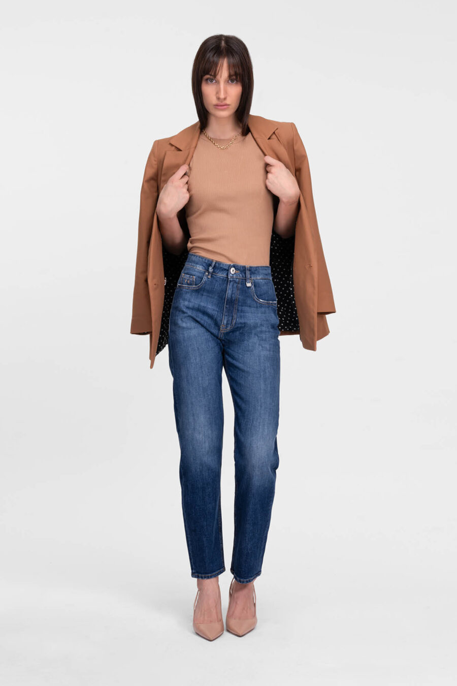 MONICA MUM JEANS IN MEDIUM BLUE DENIM - Image 2