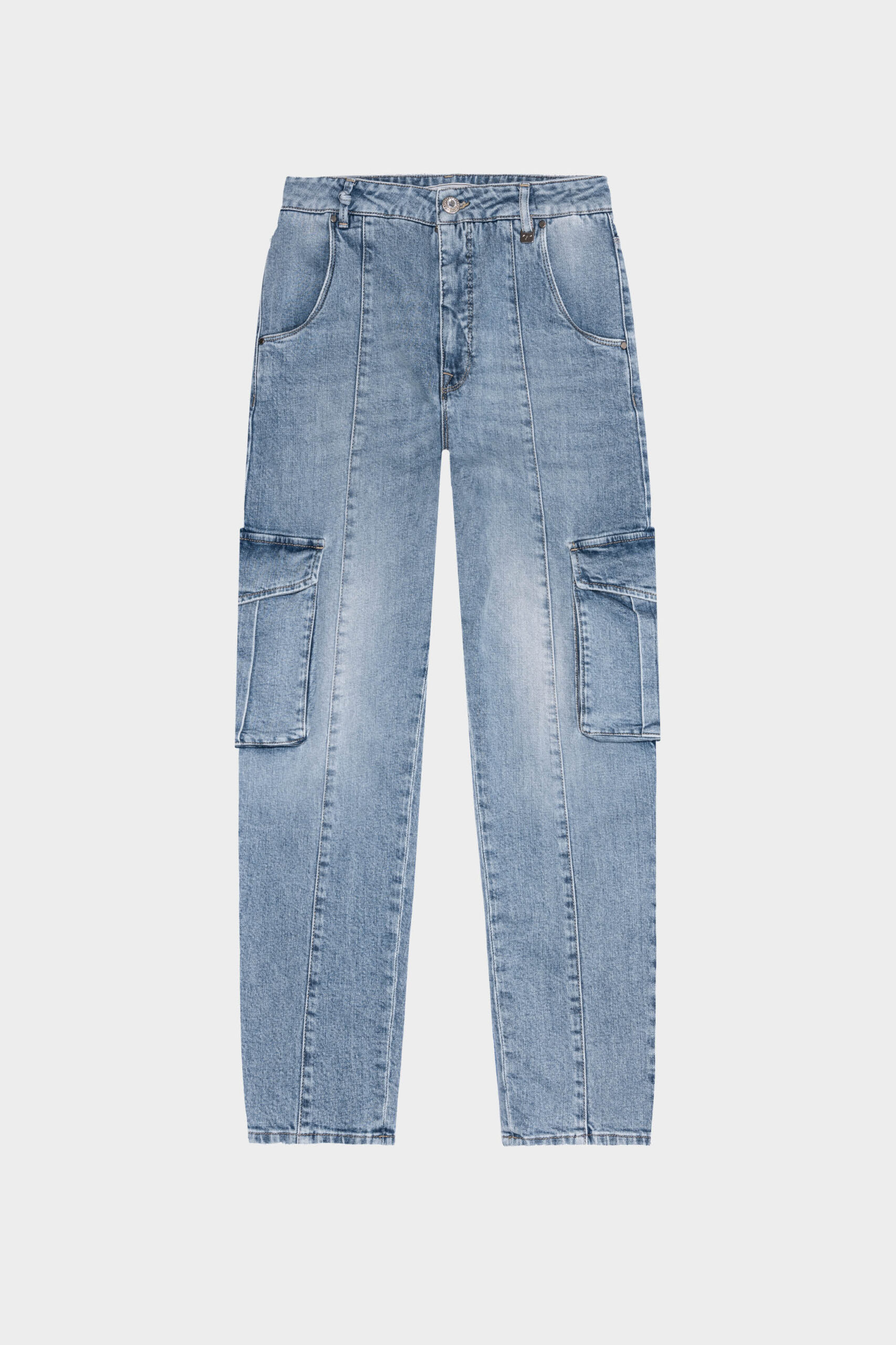 PANTALONE LUCIA MUM IN DENIM BLU CHIARO - immagine 10