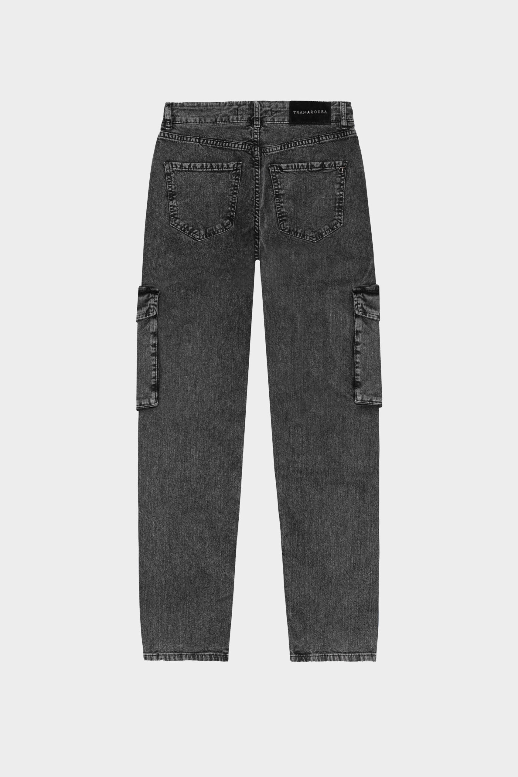 PANTALONE MONICA POCKET CARGO IN BULL DI COTONE NERO - immagine 11