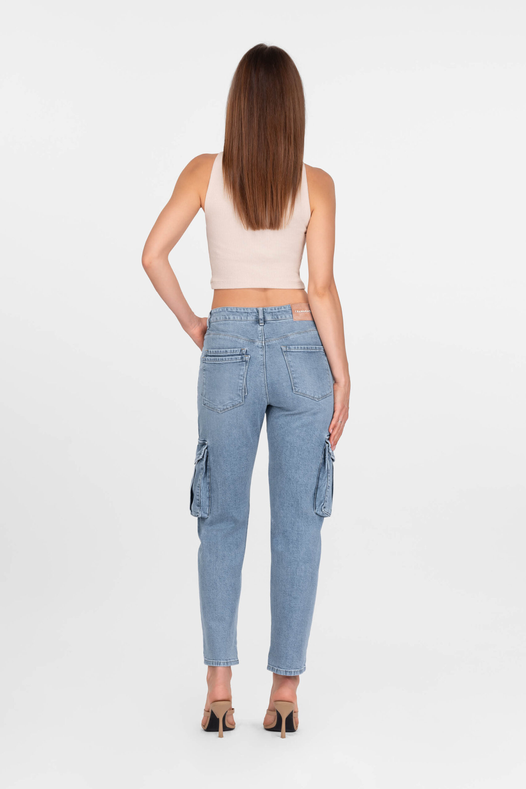 PANTALONE LUCIA MUM IN DENIM BLU CHIARO - immagine 2