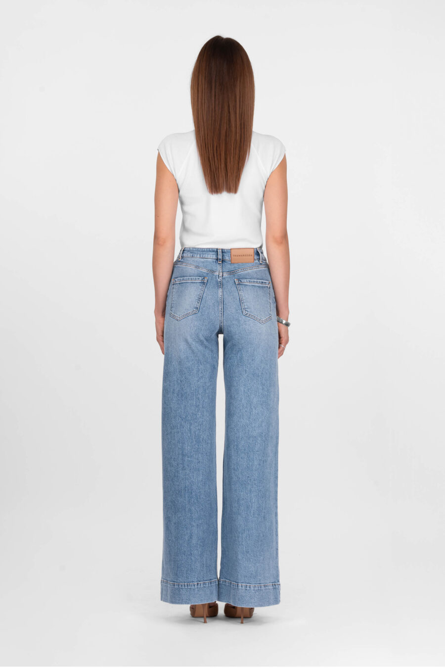 VIOLA WIDE LEG JEANS IN LIGHT BLUE DENIM - Image 3