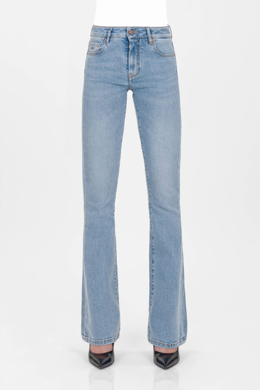 JEANS GRETA  BOOTCUT IN DENIM BLU MEDIO - immagine 6