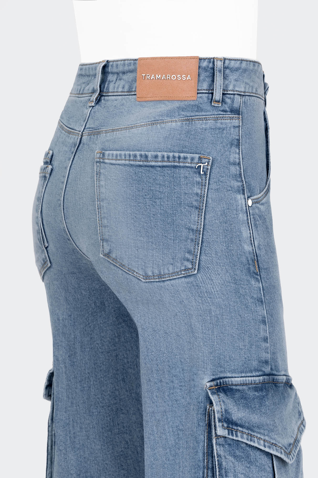 PANTALONE LUCIA MUM IN DENIM BLU CHIARO - immagine 7