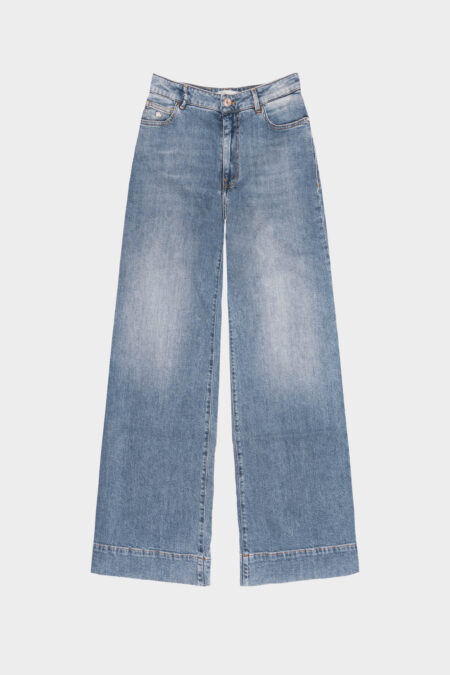 JEANS VIOLA WIDE LEG IN DENIM BLU CHIARO