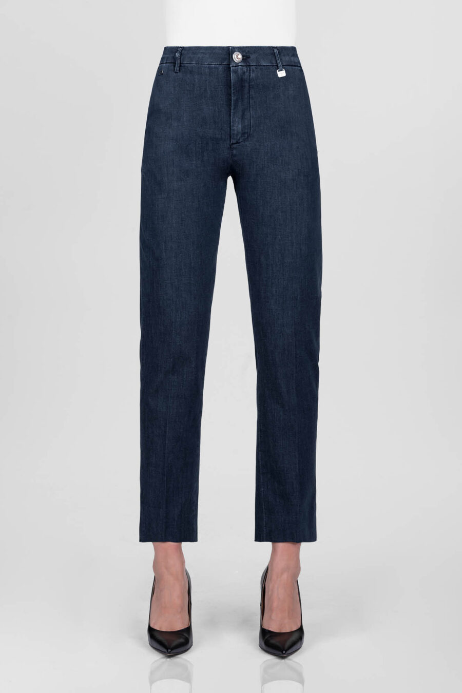DARK BLUE DENIM ADELE SLIM PANTS - Image 5