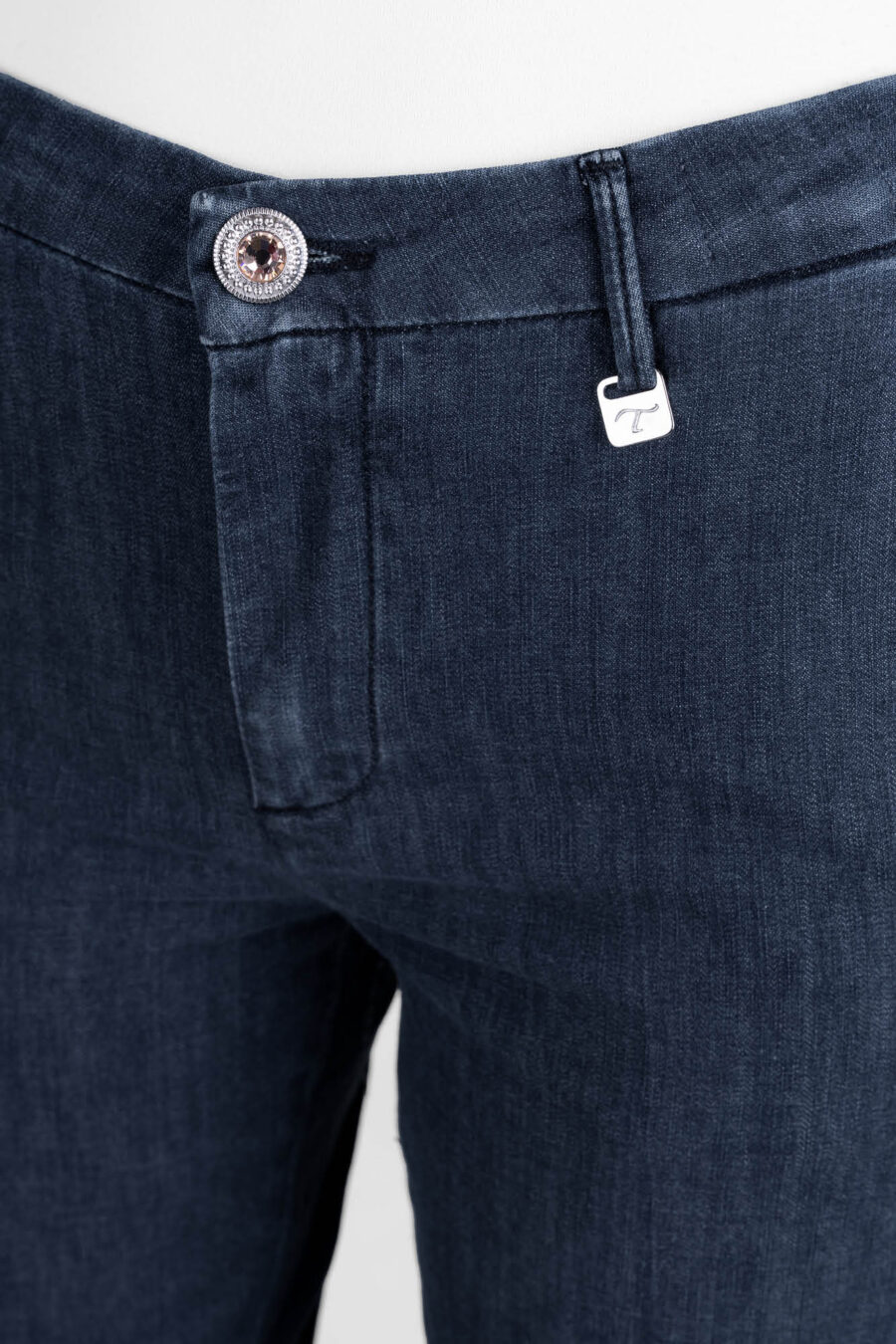 DARK BLUE DENIM ADELE SLIM PANTS - Image 9
