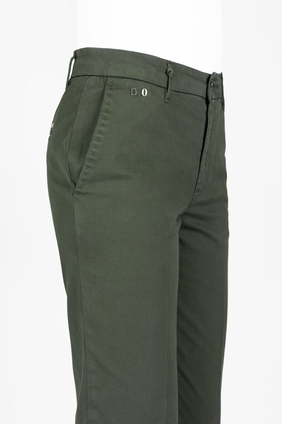 PANTALONE ADELE SLIM IN COTONE VERDE - immagine 10