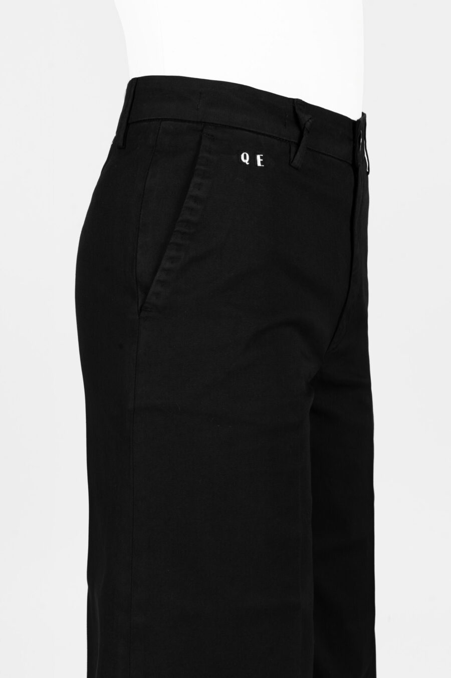 AMELIA WIDE LEG PANTS IN BLACK COTTON GABARDINE - Image 10