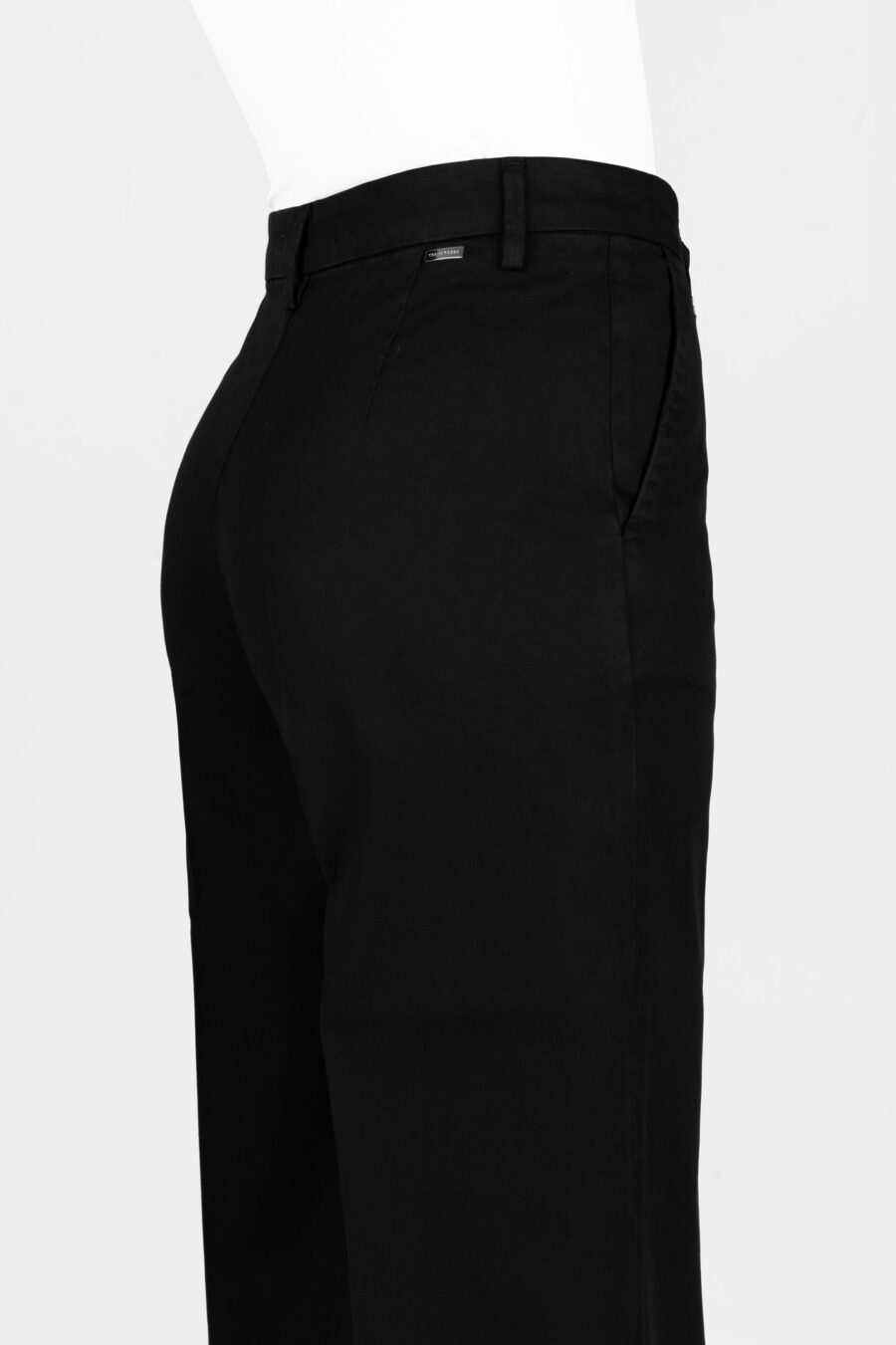 AMELIA WIDE LEG PANTS IN BLACK COTTON GABARDINE - Image 9