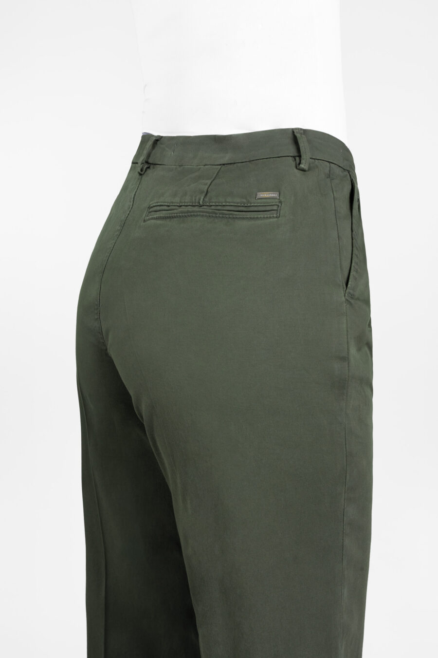 AURELIA WIDE LEG PANTS IN GREEN COTTON GABARDINE - Image 9