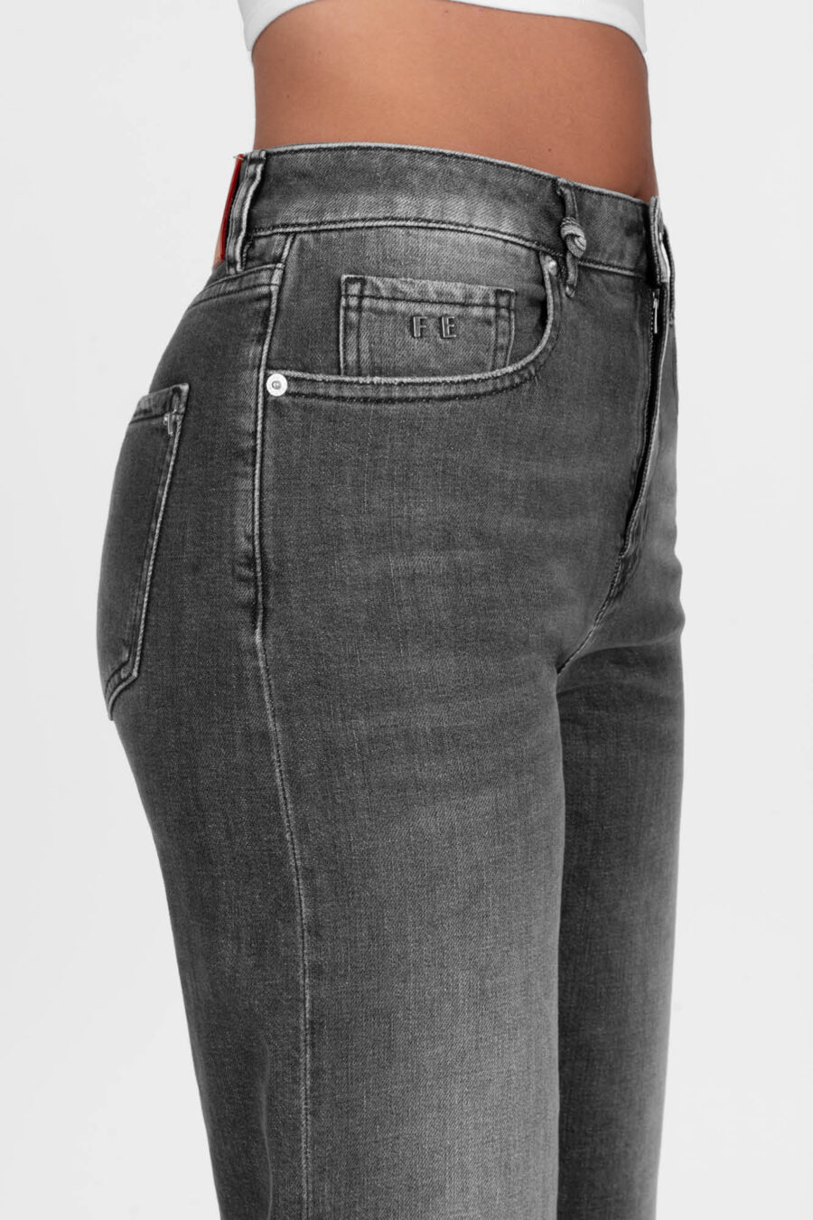 MONICA MUM JEANS IN BLACK DENIM - Image 8