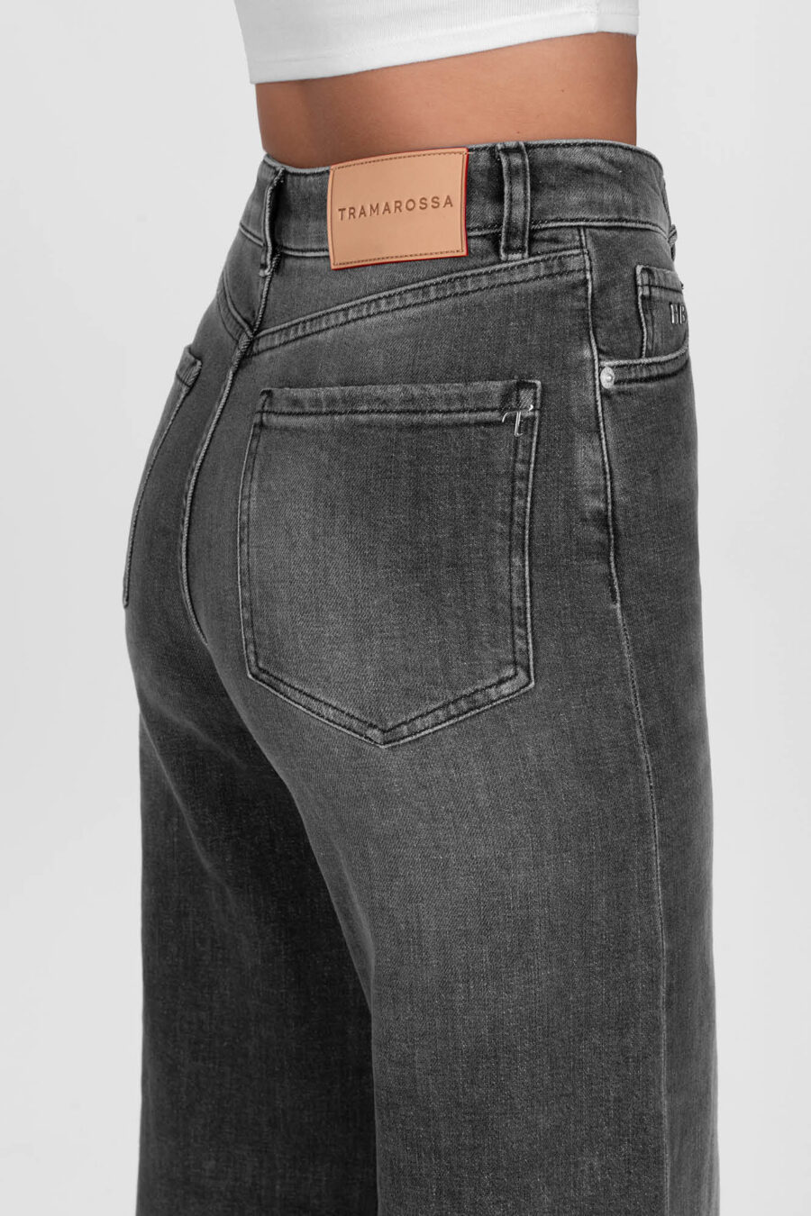 VIOLA WIDE LEG BLACK DENIM JEANS - Image 9