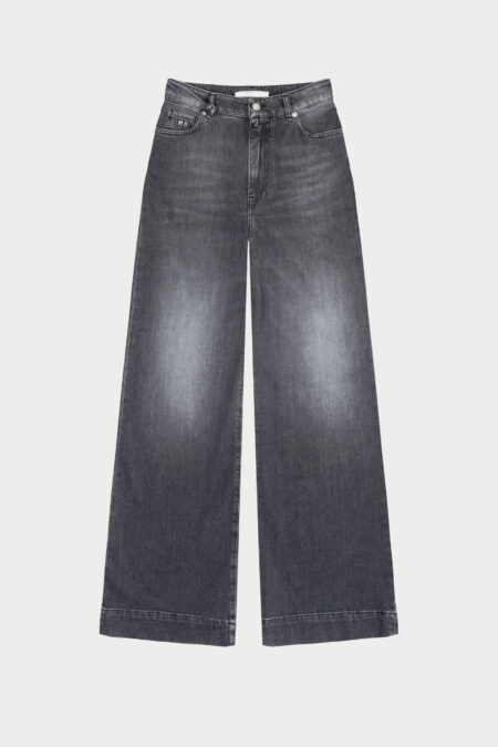 JEANS VIOLA WIDE LEG IN DENIM NERO
