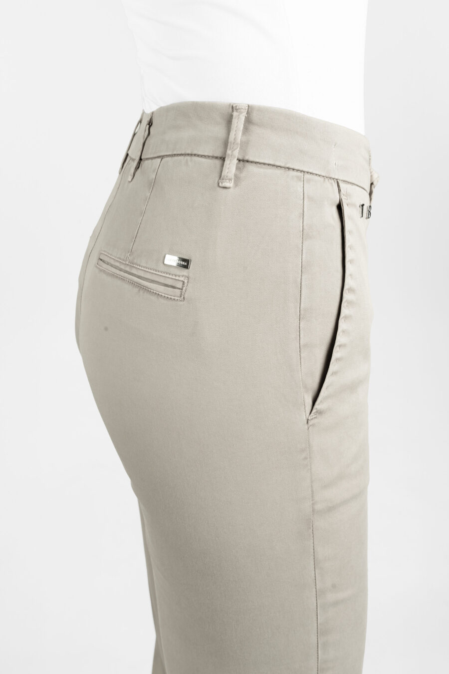 BEIGE COTTON ADELE SLIM PANTS - Image 8