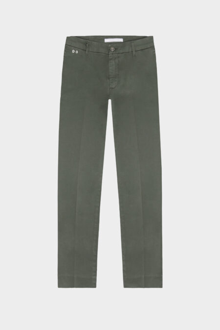 GREEN COTTON ADELE SLIM PANTS