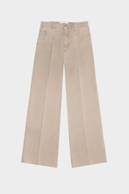 AURELIA WIDE LEG COTTON GABARDINE SAND PANTS