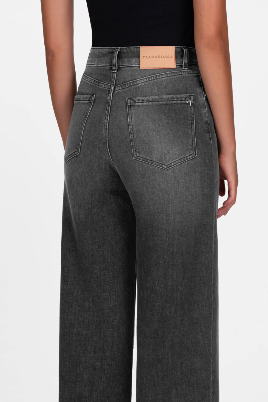 VIOLA WIDE LEG BLACK DENIM JEANS - Image 5