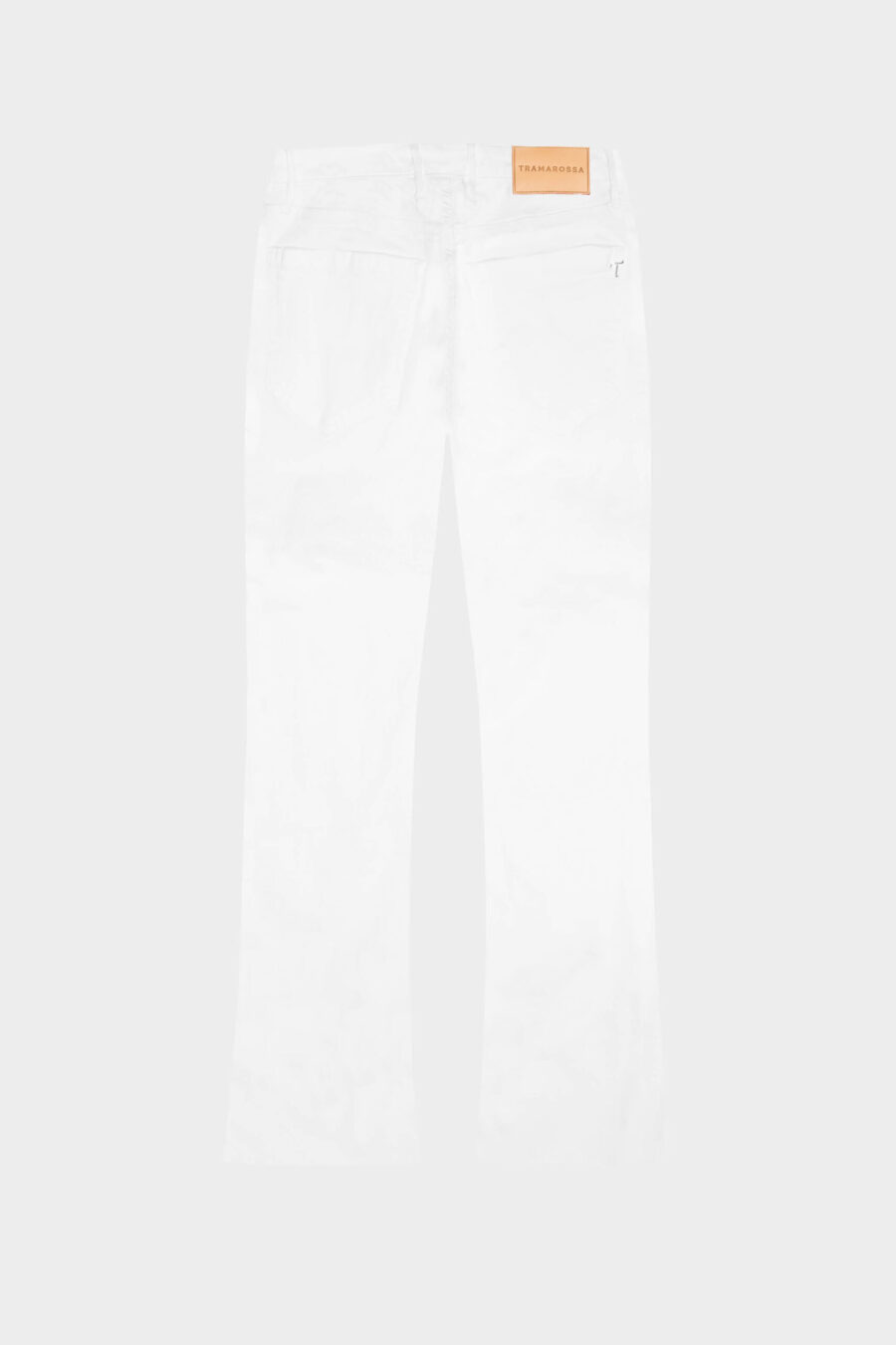 JEANS BIANCA FLARE CUT FLARE IN GABARDINA DI COTONE STRETCH BIANCO - immagine 11