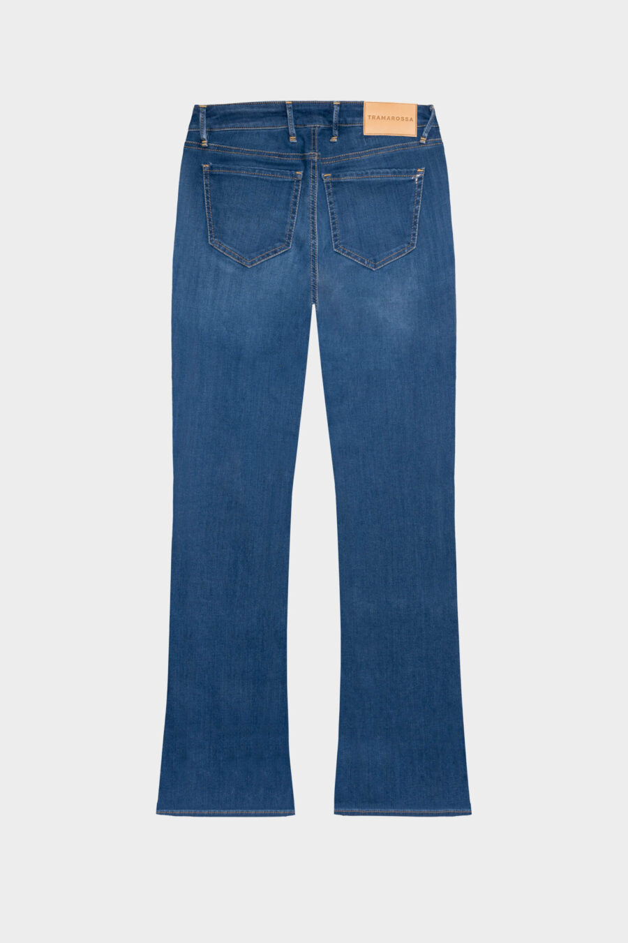 JEANS BIANCA FLARE CUT FLARE IN DENIM STRETCH BLU MEDIO - immagine 10