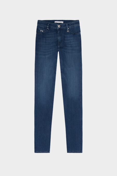 JEANS BIANCA SLIM SKINNY IN DENIM STRETCH BLU MEDIO
