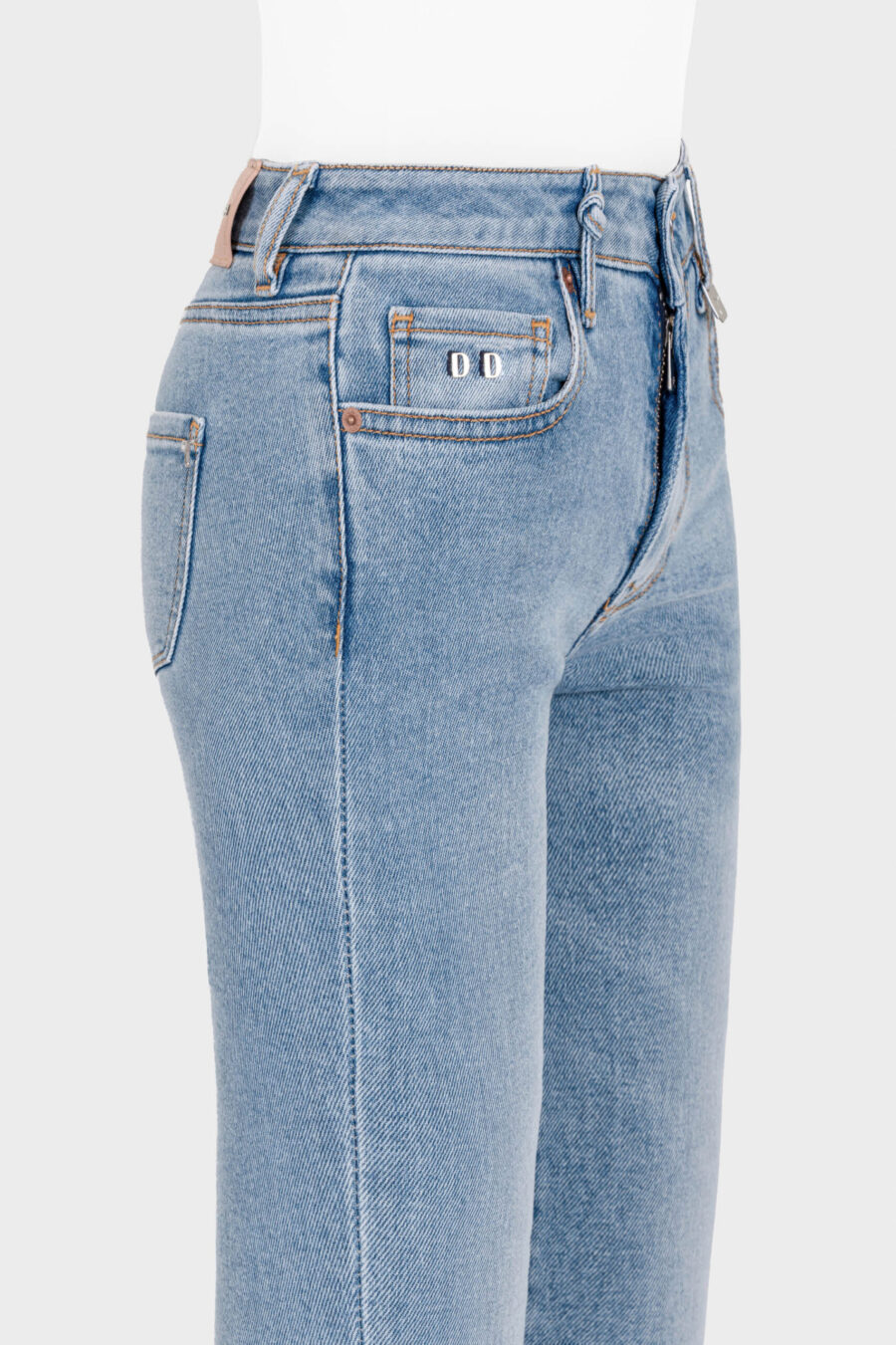 JEANS GRETA  BOOTCUT IN DENIM BLU MEDIO - immagine 9
