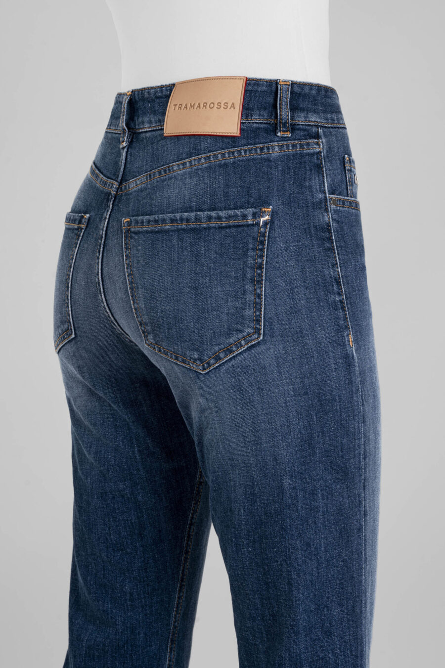 MONICA CUT FLARE JEANS IN MEDIUM BLUE DENIM - Image 7
