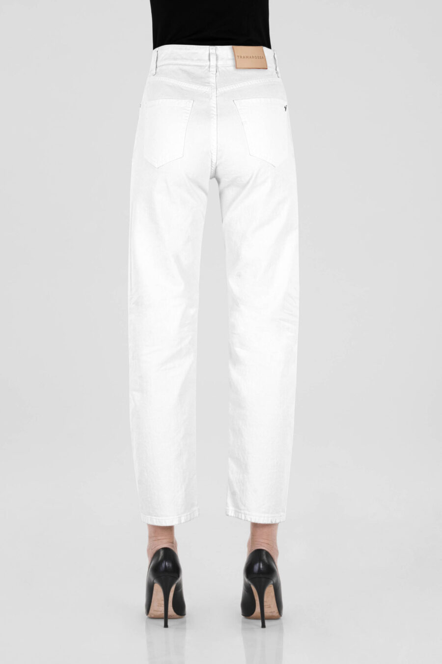 MONICA MUM PANTS IN WHITE COTTON BULL - Image 7