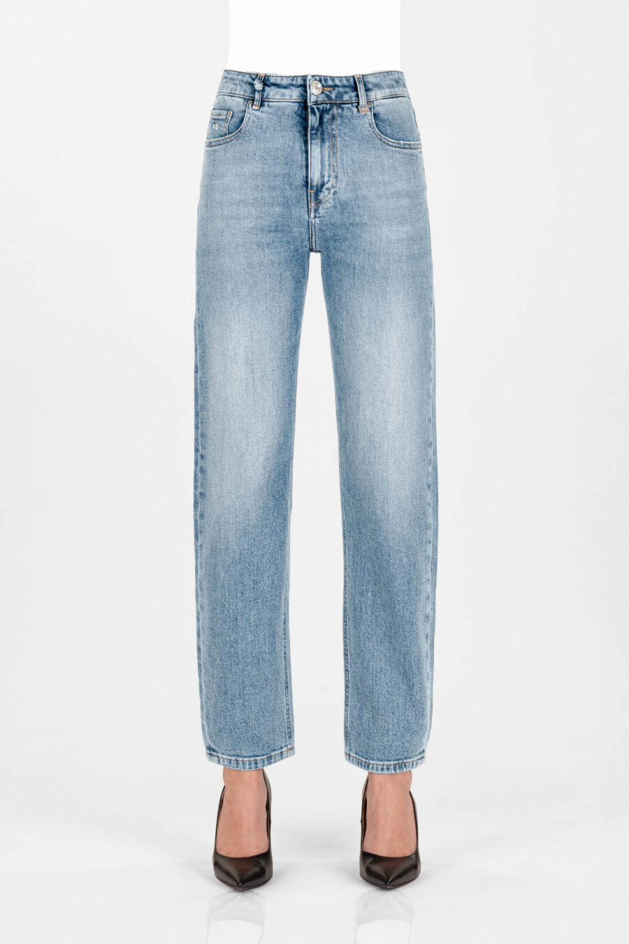 JEANS MONICA MUM IN DENIM BLU CHIARO - immagine 6