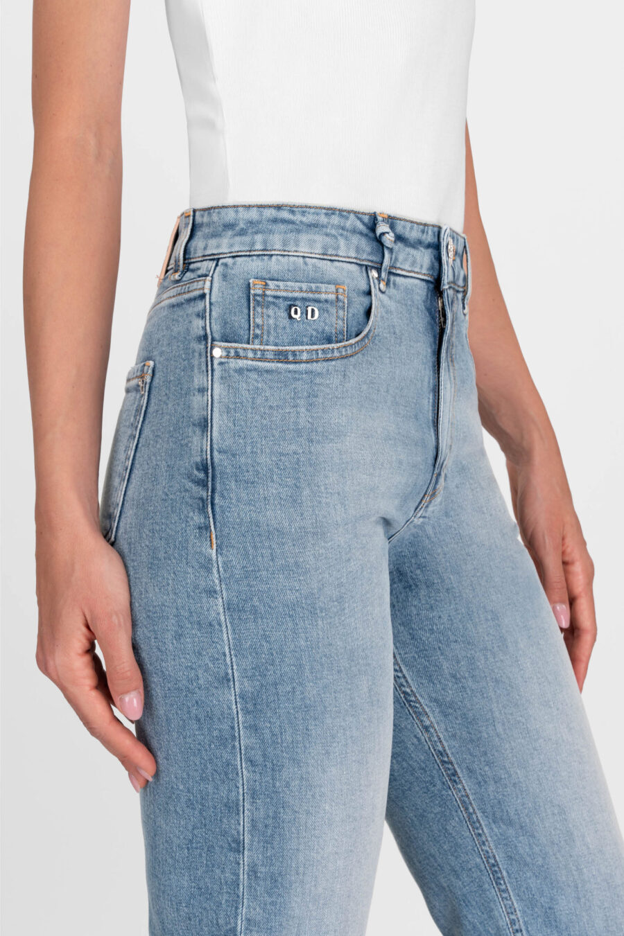 JEANS MONICA MUM IN DENIM BLU CHIARO - immagine 5