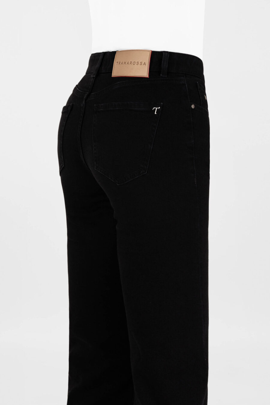 JEANS MONICA STRAIGHT IN DENIM NERO - immagine 7
