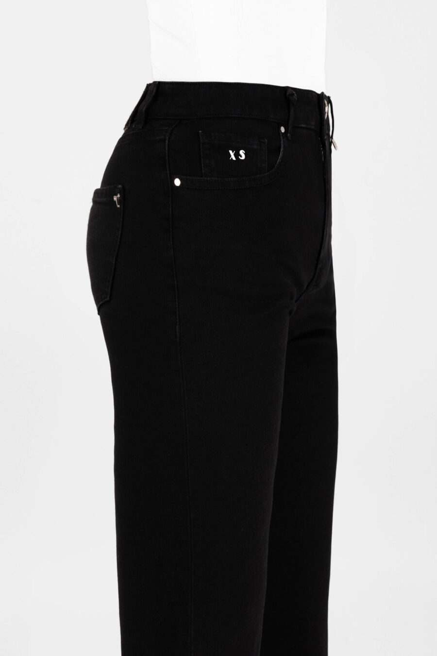 JEANS MONICA STRAIGHT IN DENIM NERO - immagine 8