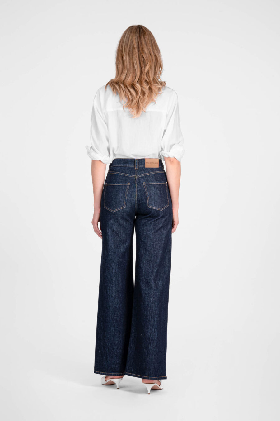 JEANS MONICA WIDE WIDE LEG IN DENIM BLU SCURO - immagine 3