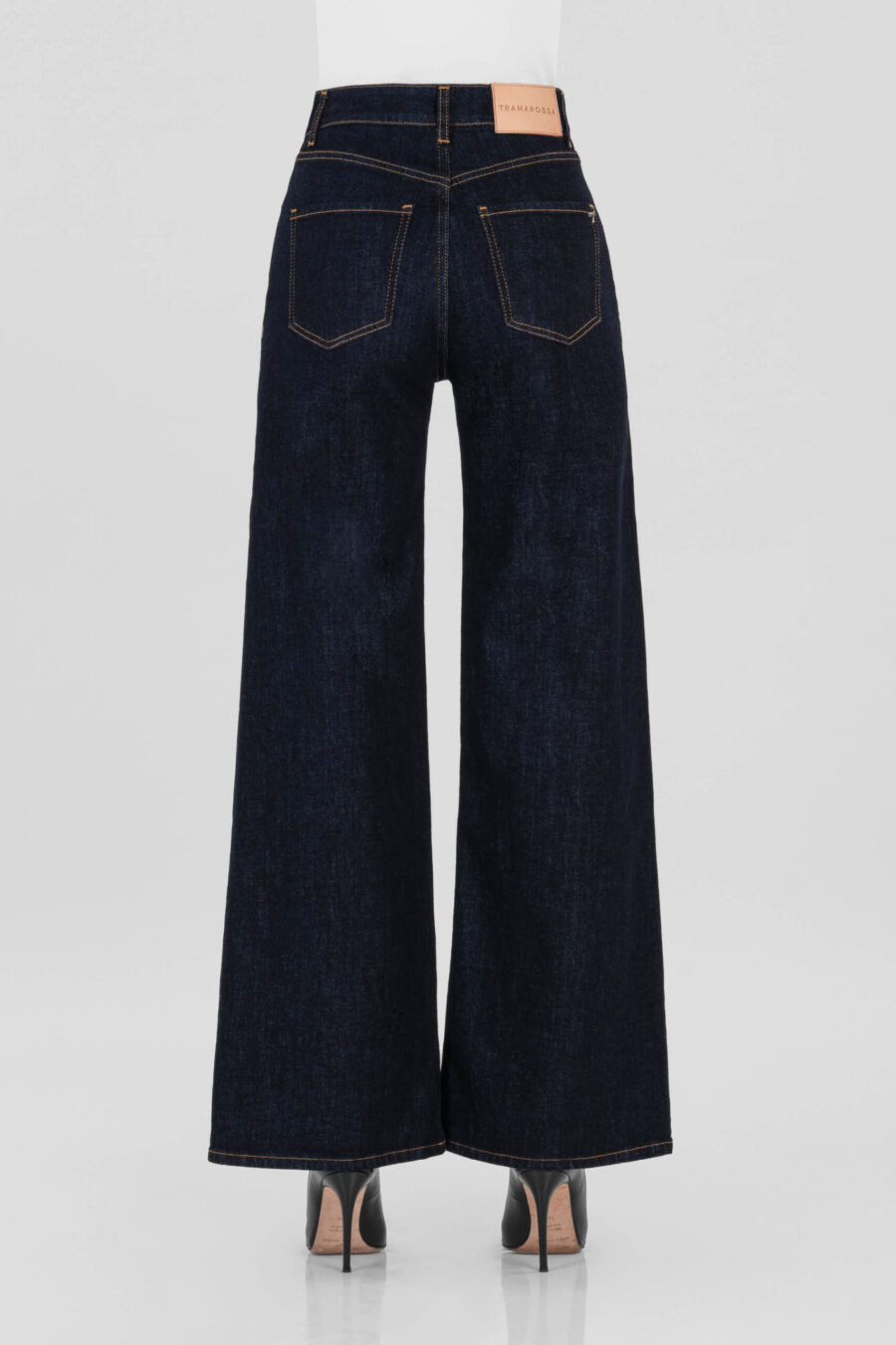 JEANS MONICA WIDE WIDE LEG IN DENIM BLU SCURO - immagine 6