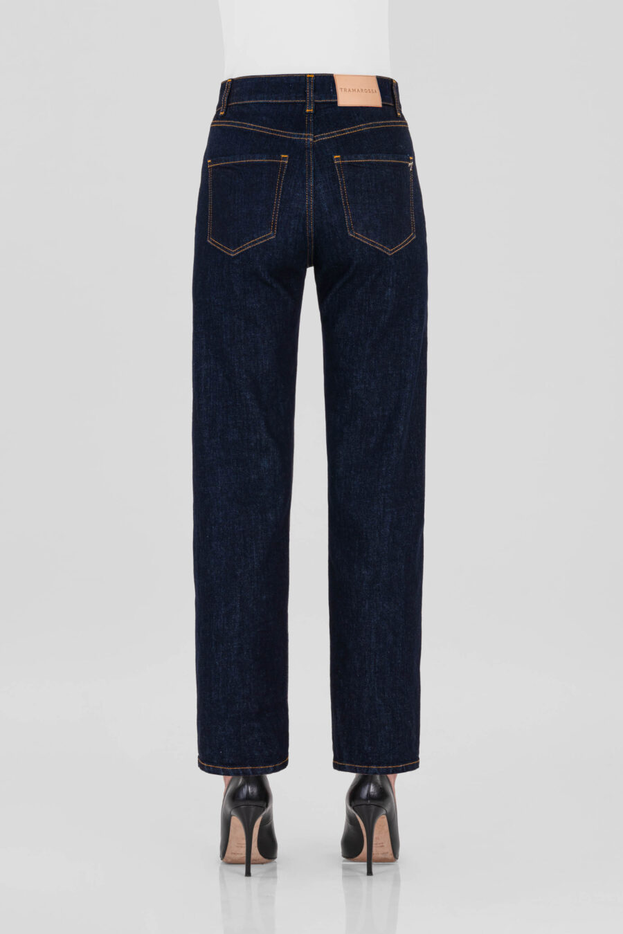 JEANS MONICA STRAIGHT IN DENIM BLU SCURO - immagine 5